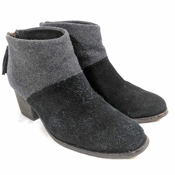 Tom's 'Leila' Wool and Suede‎ Ankle Boots - Picture 1 of 8